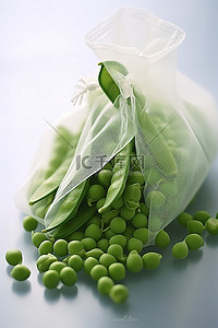 塑料袋中的煮豌豆免版税 ID 号 pripmri001