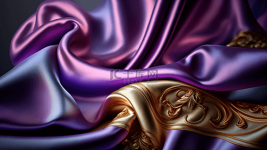 欧式花纹纹理背景图片_丝绸紫色花纹