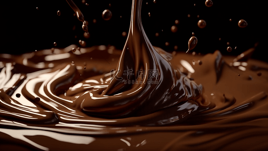 融化的巧克力插画背景