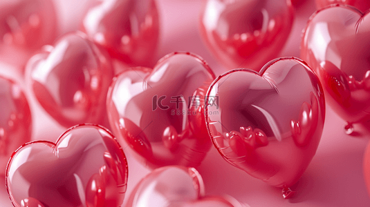 唯美漂亮粉红色儿童爱心氢气球图片12