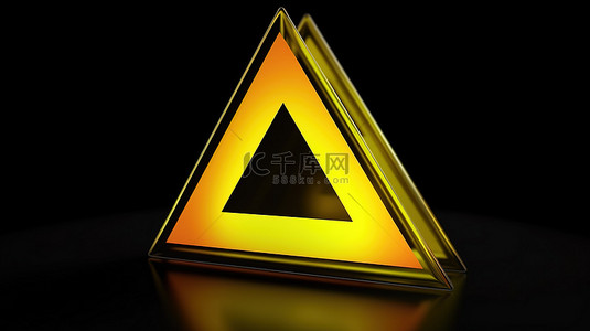 紧急通知背景图片_逼真的 3d 黄色三角形安全紧急标志，带有危险和安全警报符号