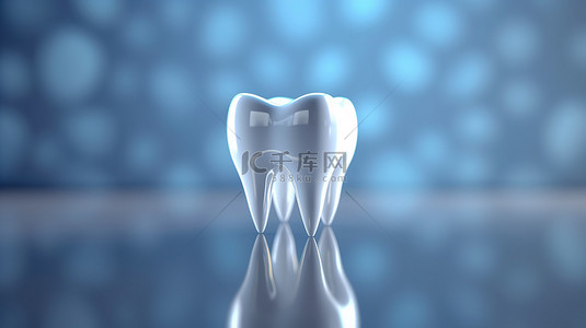 牙齿蛀牙背景图片_3D 渲染中完美的牙齿与牙齿美白