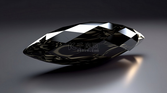 黑钻石背景图片_侯爵夫人黑玛瑙宝石的 3d 渲染