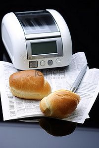 烤面包机笔报纸