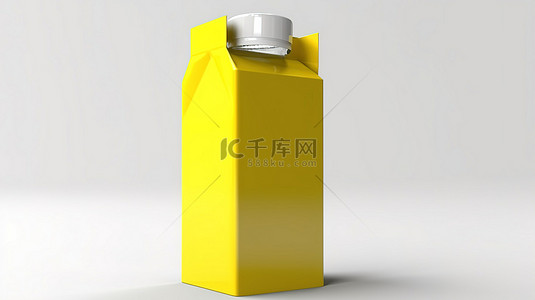 纸盒果汁背景图片_在白色背景上隔离的 3d 空果汁容器
