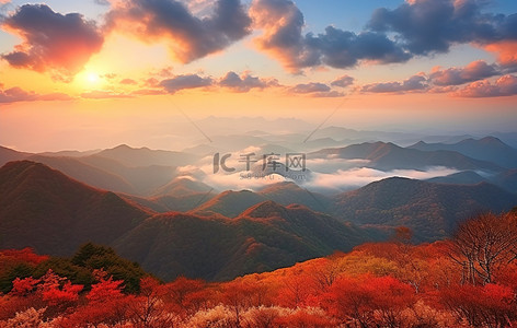 光州生台山口美丽的秋日天空