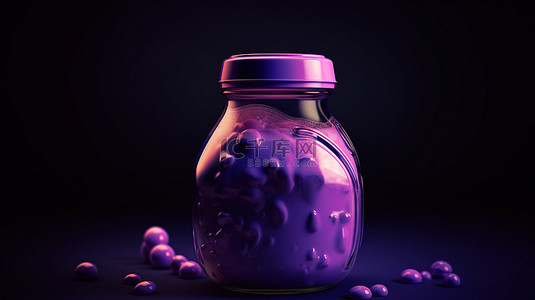 奶瓶瓶子背景图片_紫色 3D 婴儿奶瓶