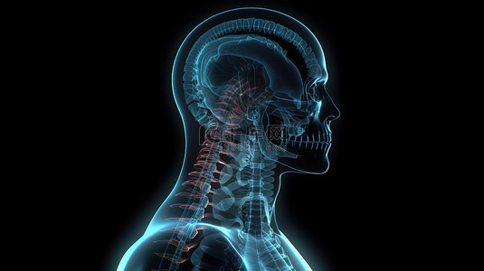 主题大背景图片_医学主题 3d 渲染中的男性形象 dna 链和大脑