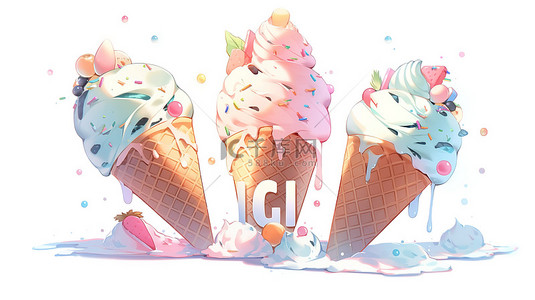白色背景上雕刻的冰淇淋 g h i j k 和 l 的 3d 字母