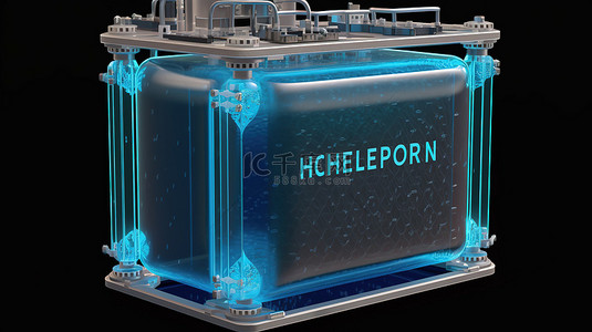 3d 渲染图像中的氢能燃料电池