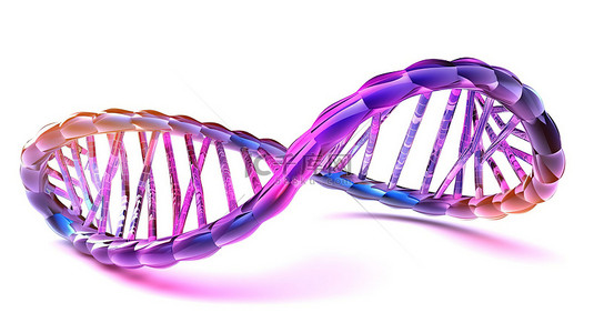 基因dna背景图片_DNA 代码的孤立 3D 概念化渲染插图