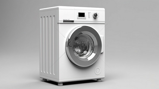 洗衣洗衣背景图片_现代洗衣机的 3d 渲染