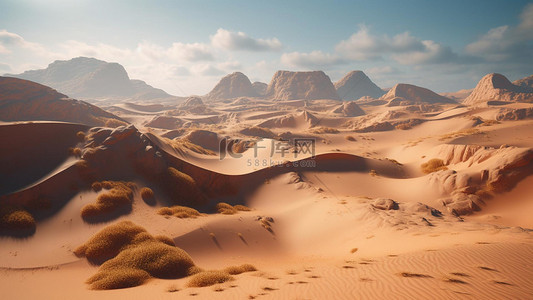 热带干旱地区沙海沙漠