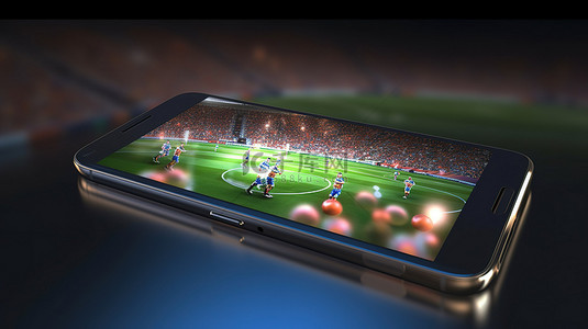 游戏比赛背景图片_在线流媒体足球比赛在您的智能手机上享受令人惊叹的 3D 图形的现场比赛