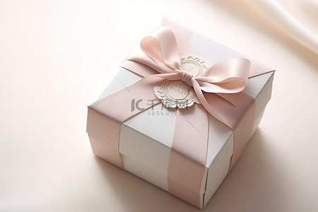 一个优雅的礼品盒，上面有一个小蝴蝶结
