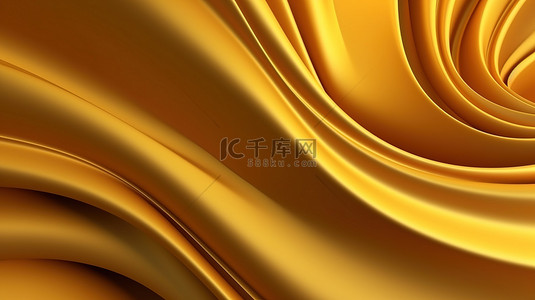 扭曲线条线条背景图片_抽象扭曲条纹和曲线背景与金色色调 3D 矢量图