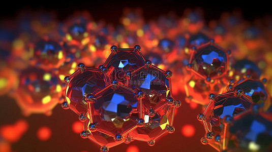 十二面体分子形成的三维图示