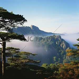 天空山脉背景图片_亨吉山