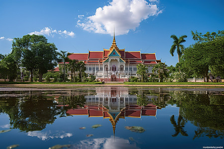 东南亚风背景图片_柬埔寨皇宫