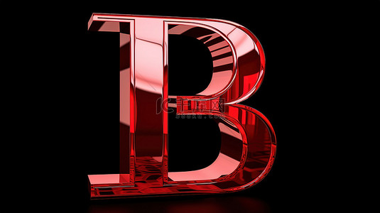 博茨瓦纳红色货币符号普拉的 3d 插图