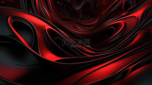 红色手册封面背景图片_用 3d 渲染创建的红色和黑色抽象背景