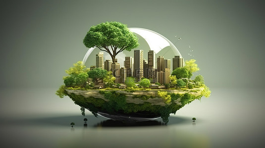 3D 渲染中环境保护的插图