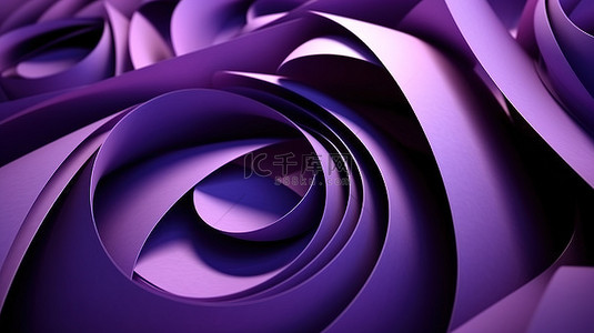 3d 紫色纸企业风格