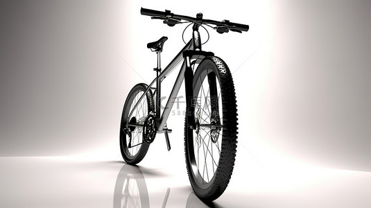灯下黑背景图片_在干净的白色背景下进行 3D 渲染的自行车
