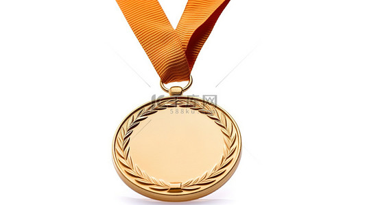 奧林匹克運動會背景图片_3d 呈现金牌与空白表面隔离在白色背景