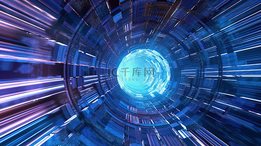 银河金色背景图片_用于通过虫洞进行抽象时间旅行的曲速隧道的 3D 渲染