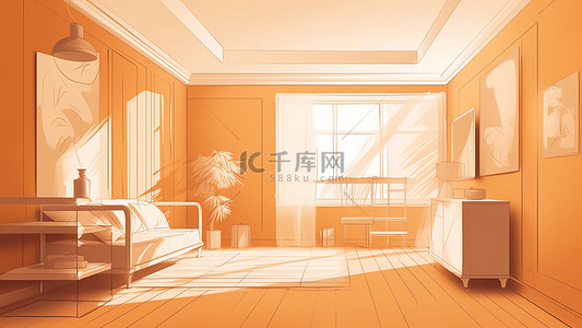 白色木质地板背景图片_室内装饰空间地板