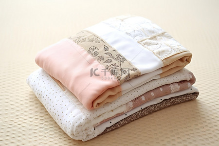 5 件套婴儿毯子柔软面料蕾丝毯子套装