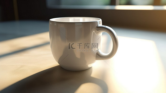 陶瓷咖啡杯令人惊叹的 3d 渲染