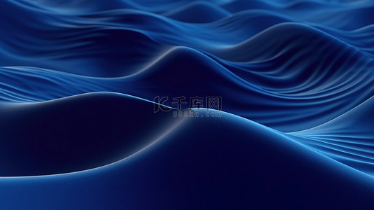 蓝色海浪沙滩背景图片_蓝色的沙滩碎片波浪背景 3d 插图