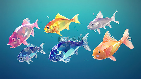 野生带鱼背景图片_各种镶满钻石的动物，其中包括雄伟的带鱼等，以视觉方式庆祝自然和野生动物