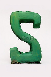 带有木制骨架的绿色字母“e”