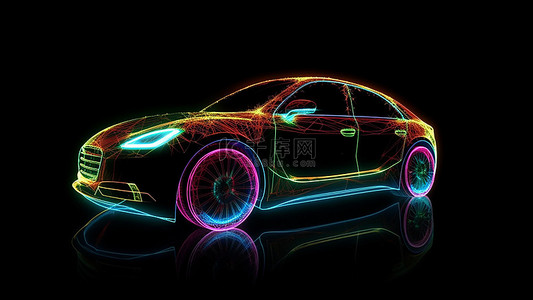汽车光效抽象霓虹