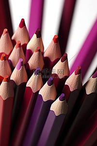 一组彩色铅笔彩色蜡笔和彩色纸