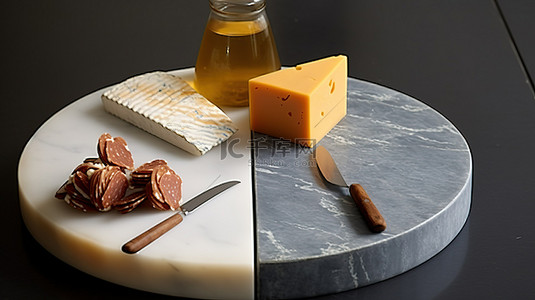 蓝莓奶酪背景图片_大理石板 3 层奶酪板 灰色