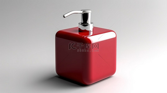化妆品图标背景图片_红色单色皂液器图标