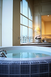 水疗池浴缸按摩浴缸浴室水疗池酒店酒店