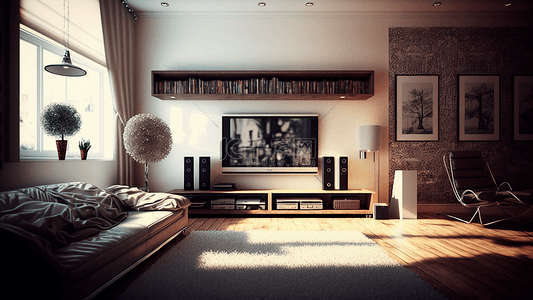 免抠欧式家具背景图片_客厅简约音响设备矮电视柜