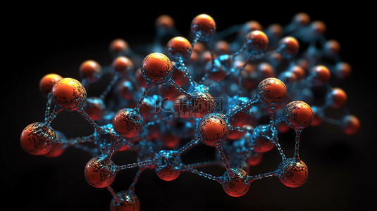 化学原子结构背景图片_为科学背景呈现的灵活 3d 分子或原子结构