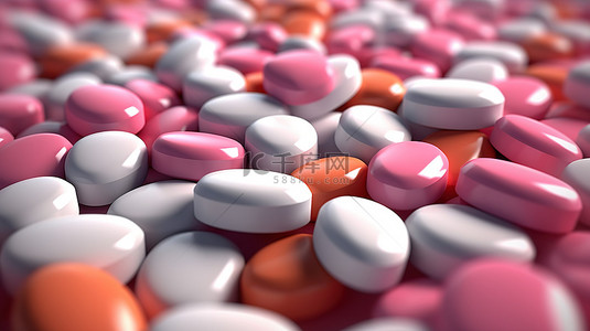 欣赏背景图片_3d 概念心脏药物的渲染