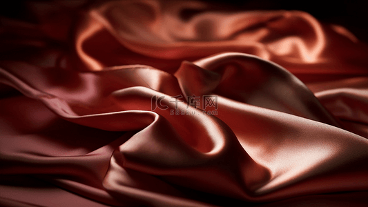 红色丝带的飘动背景图片_丝绸绸缎红色背景