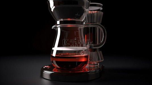 3d 玻璃滴漏式咖啡机插图