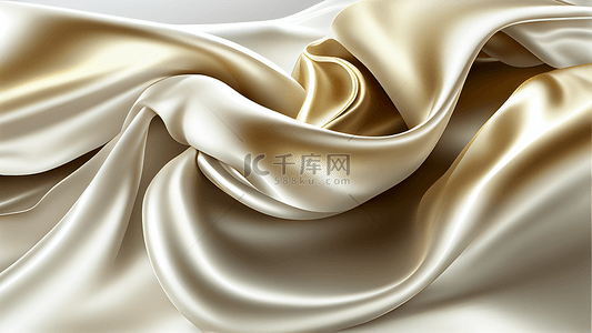 绸带标题背景图片_丝绸白色丝巾动感背景