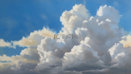 云朵渐变卡通背景图片_天空云朵云层白色