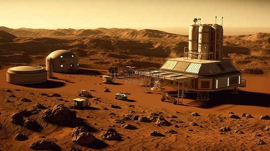 3d 显示的火星基地