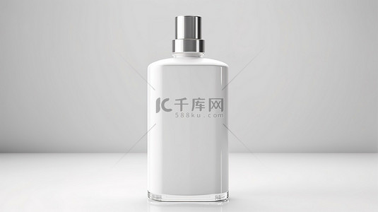 保湿身体乳背景图片_白色背景专业 3d 渲染的酒店时尚简约化妆品瓶
